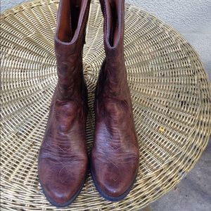 Brown cowboy boots