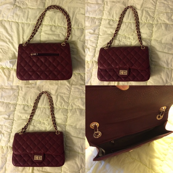 Maroon  handbag