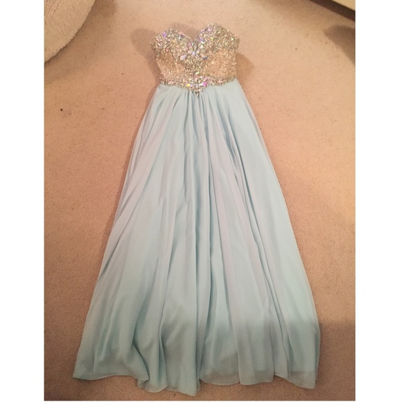 Blue princess Prom Dress