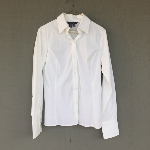 Zara Basic White Button Up Shirt