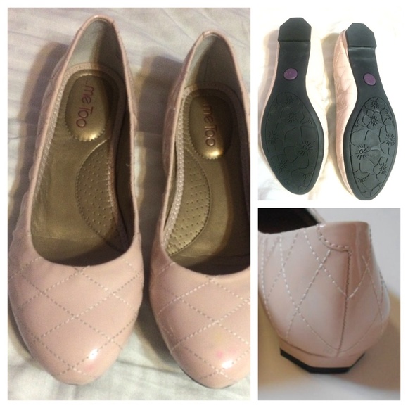 Me Too Katrina champagne pink quilted patent flats