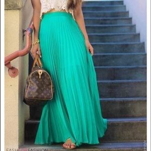 Teal maxi skirt