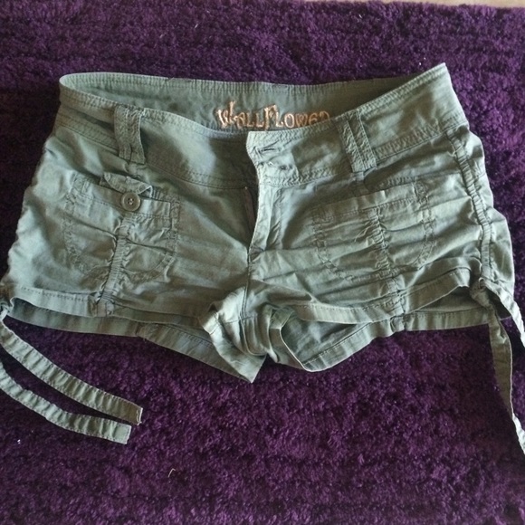 Green cargo shorts