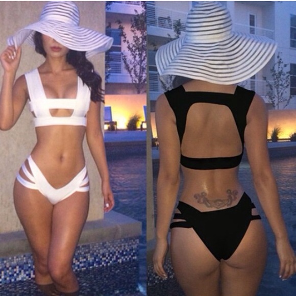 White sexy Brazilian bikini set - Picture 3 of 4