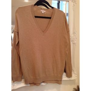 Camel Vneck Sweater