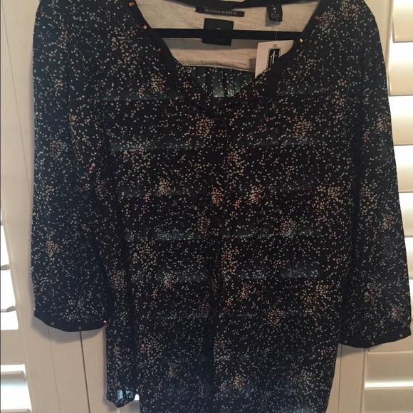 Maison Scotch confetti print blouse NWT - Picture 1 of 4
