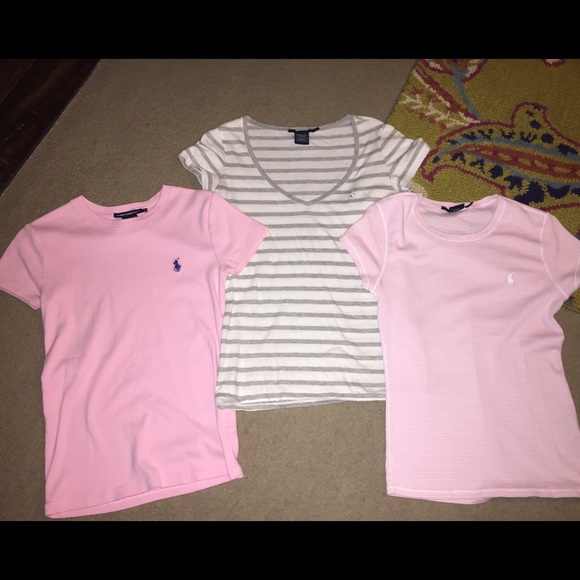 Three polo tops