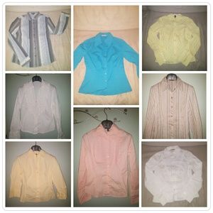 8 button down shirts - XS and petite