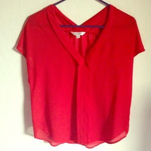 🌟2 for $16🌟Red Ovesized Shear Blouse