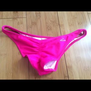 Pakaloha Neon Pink Rouched Bikini Bottom