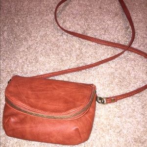 Brown leather purse