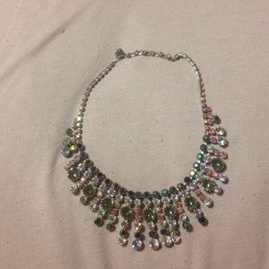 Bright shiny colorful statement necklace