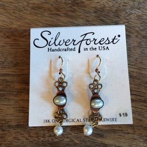 NWT silver forest earrings