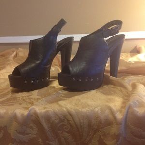 Black studded heals