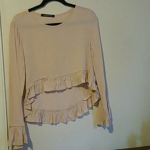 Light tan/light pink crop top