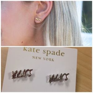 "Mrs" silver the Kate spade earrings