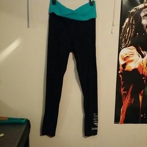 Black\Teal legging