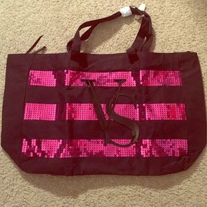 Black and Pink Victoria's Secret Bag