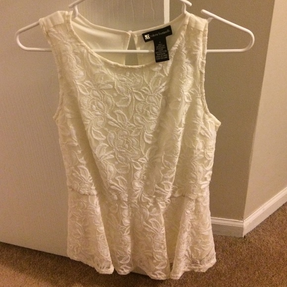 Never been worn, white lace top.