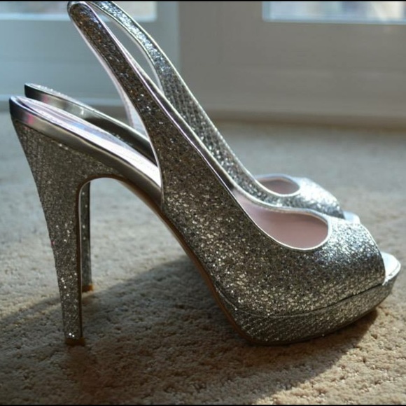 Silver Miss America Slingback Shoes - Picture 1 of 2