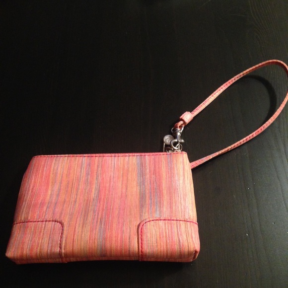Liz Claiborne little wristlet - pink multi