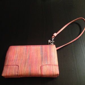 Liz Claiborne little wristlet - pink multi