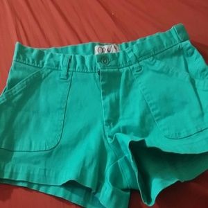 Mint green booty shorts