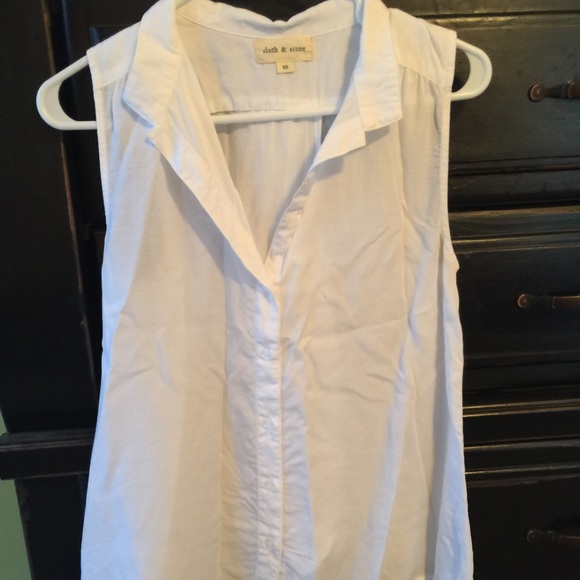 Anthropologie Cloth and stone white sleeveless top