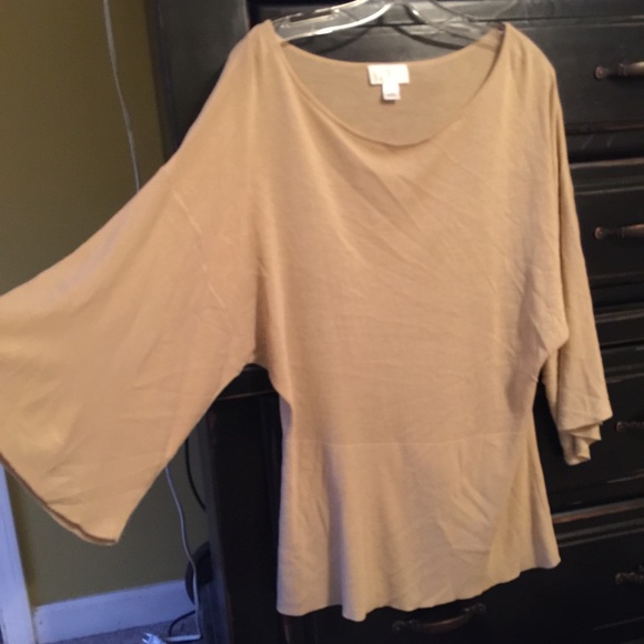 Loft blouse top tan medium
