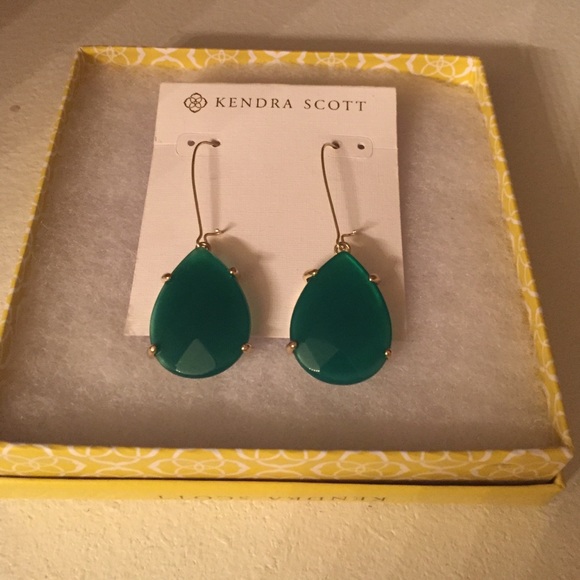 Green KS Drop Earrings