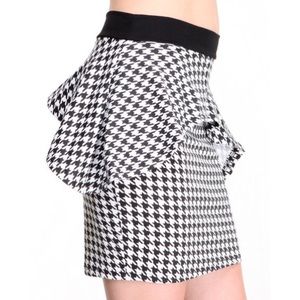 Houndstooth peplum skirt