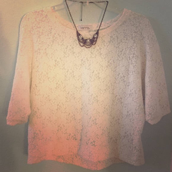 White lace top
