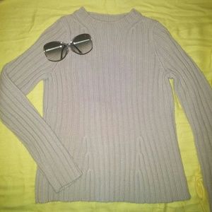 Beige Ribbed Ann Taylor Sweater