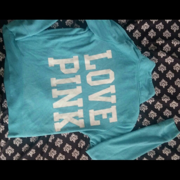 VS PINK 3/4 zip pull over sweatshirt sz L