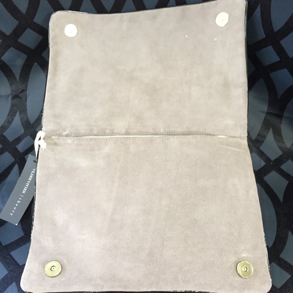 Clare Vivier for Theory Suede Foldover Clutch - Picture 2 of 4