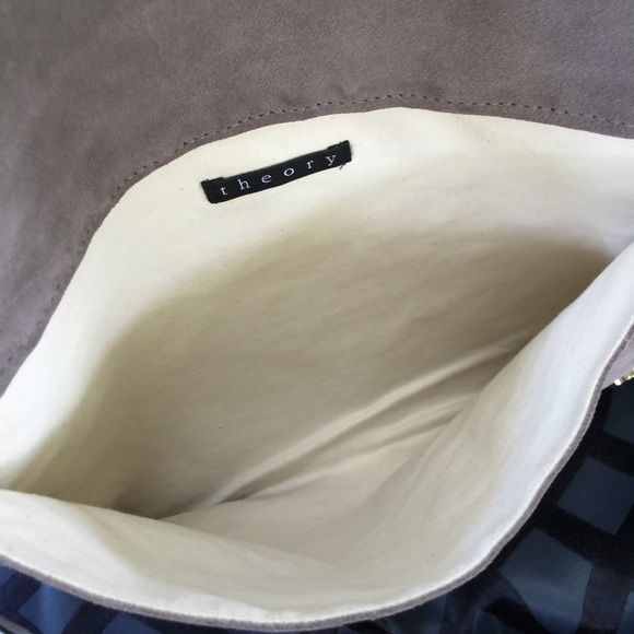 Clare Vivier for Theory Suede Foldover Clutch - Picture 3 of 4