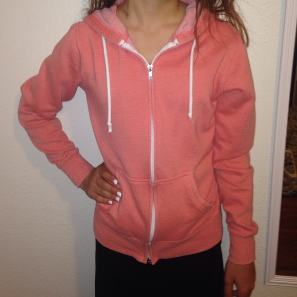 Orange zip up hoodie