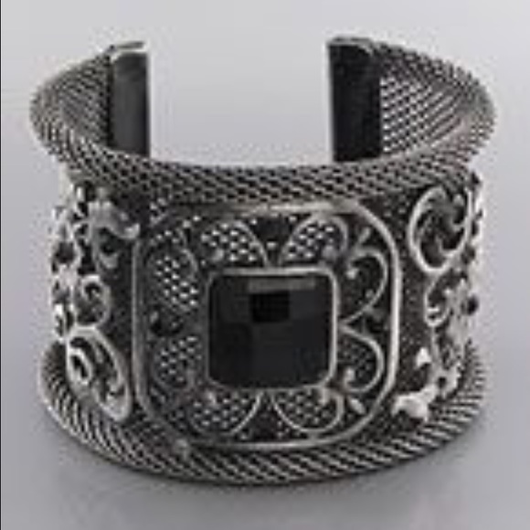 AMI Jewelry - Mesh Pewter Cuff Bracelet