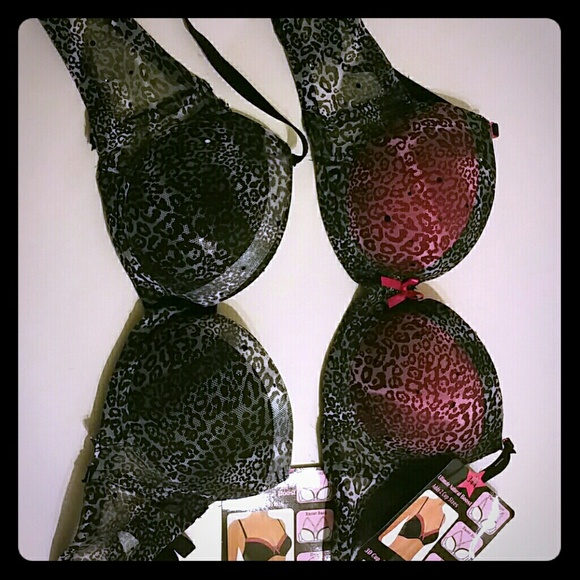 Glam Extreme Pushup 3 Way Convertible Bra - Leopar