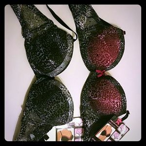 Glam Extreme Pushup 3 Way Convertible Bra - Leopar