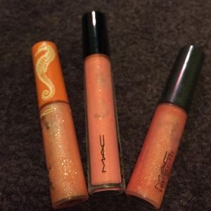 3 Mac lip glosses