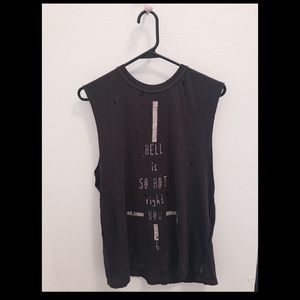 UNIF "Hell is so hot right now" muscle tank