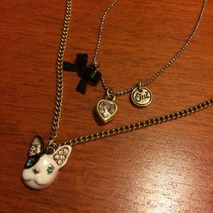 Betsey Johnson french bulldog necklace