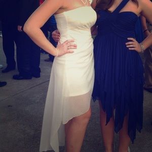 Sparkly white hi-lo dress