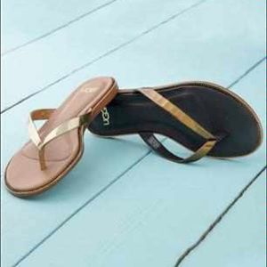 UGG Allaria Metallic Thong Sandals 8.5 8 1/2