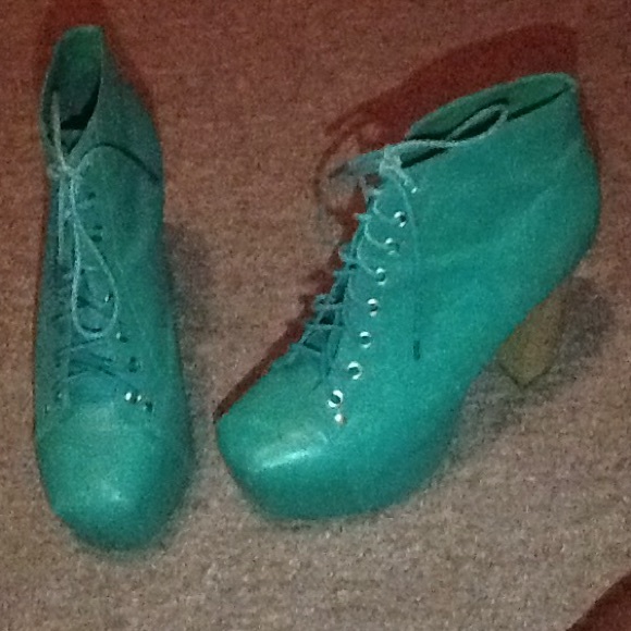 Mint green booties