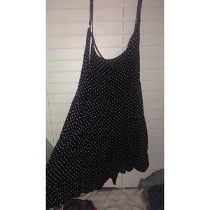 Black polka dot dress