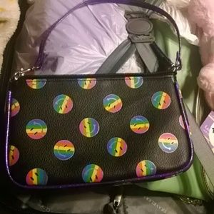 Rainbow smiley purse