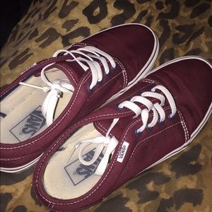 Maroon Vulcanized Vans