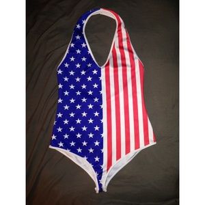 American flag body suit